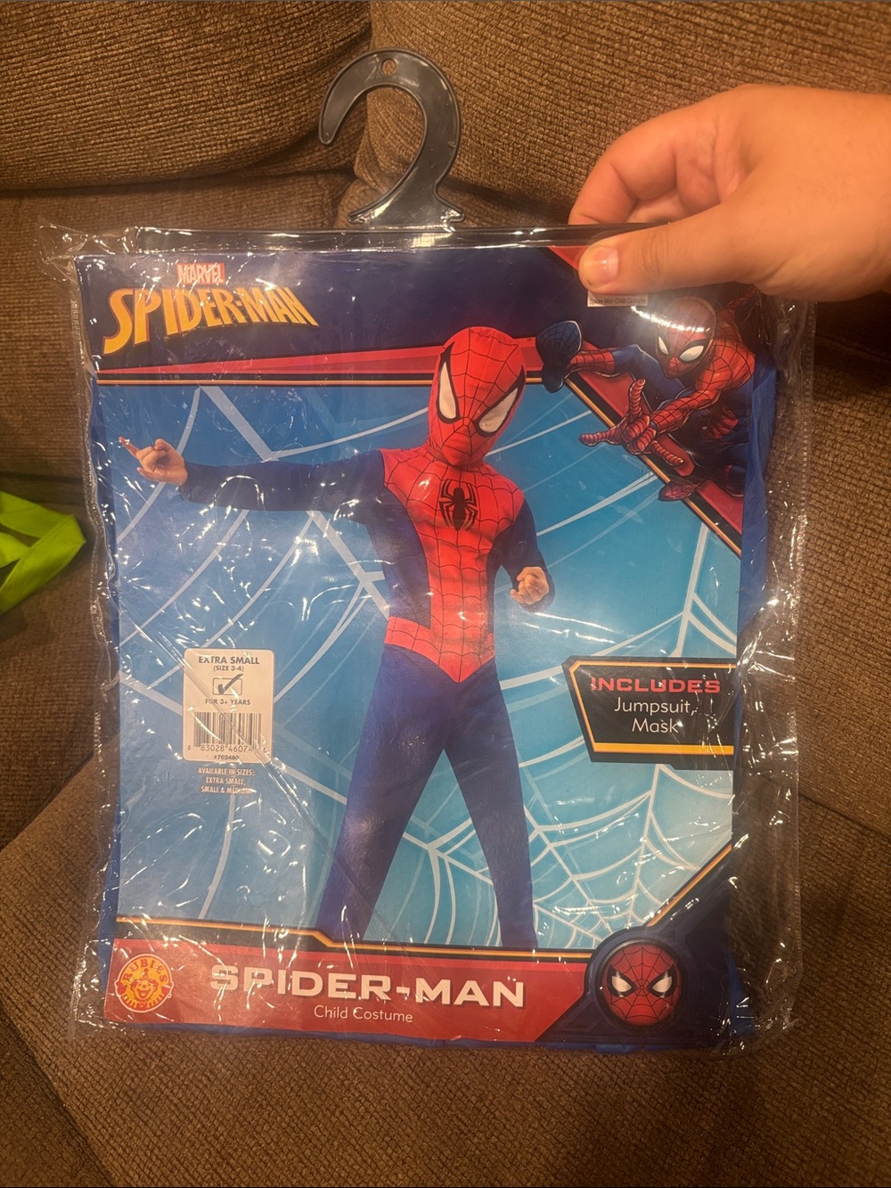 Red and Blue Spider-Man Kids Jumpsuit with Mask